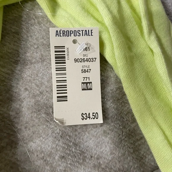 NWT, Areopostale, neon green sweater. - Picture 5 of 5